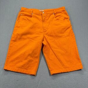 Sostanza Denim Shorts Mens 38 Orange 100% Cotton 5-Pocket Casual